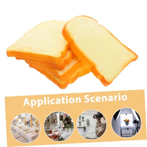 Supvox 6 Stück Teiliges Fake Toast Scheiben aus Langlebigem Pu-Material Realistische Simulation für Küchen- Party Hochzeitsdekoration Platzsparend Vielseitig Einsetzbar als Deko von Supvox