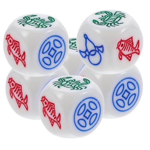 Supvox 6 Stück Teiliges Fisch Garnelen Krabben Würfel Spielwürfel aus Resin für Brettspiele Party Trinkspiele Ktv Bar Unterhaltung Familien Freizeit Supvox 6 Stück Teiliges Fisch Garnelen Krabben Würfel Spielwürfel aus Resin für Brettspiele Party Trinkspiele Ktv Bar Unterhaltung Familien Freizeit von Supvox
