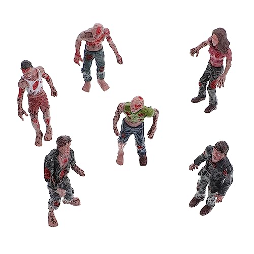 Supvox 6 Stück Teiliges Gruselige Zombie Figuren Realistische Kunststoff Puppen für Halloween Deko Miniature Scenery Gruselige Requisiten für Partys und Streiche von Supvox