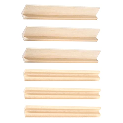 Supvox 6 Stück Teiliges Holz Domino Rack Stabile DIY Domino Halter aus Hochwertigem Holz Lange Wiederverwendbare Kartenständer und Bastelprojekte von Supvox