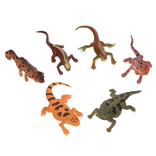 Supvox 6 Stück Teiliges Künstliche Eidechsen Realistische Reptilien Modelle für Sammlung und Rollenspiel Geeignet Ab Jahren von Supvox