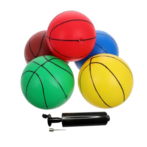 Supvox 6 Stück Teiliges Mini Basketball Set für Weiche Leichte Bälle in Farben mit Pumpe Indoor und Outdoor Geeignet Fördert Koordination und Motorische Fähigkeiten für Drinnen und Supvox 6 Stück Teiliges Mini Basketball Set für Weiche Leichte Bälle in Farben mit Pumpe Indoor und Outdoor Geeignet Fördert Koordination und Motorische Fähigkeiten für Drinnen und von Supvox