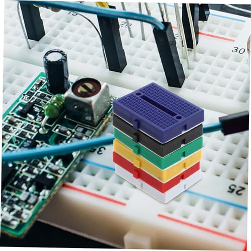 Supvox 6 Stück Teiliges Mini Breadboard Lötfreie Kleine Steckbretter für Elektronikexperimente Stabile Langlebige Prototypenplatinen in Farben für DIY Schaltkreise und Kleine Projekte von Supvox