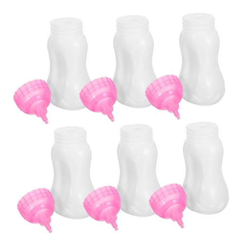 Supvox 6 Stück Teiliges Mini Puppenflaschen für Realistische Babyflaschen Bunte Langlebige Miniatur Fläschchen für Kognitives Lernen und Puppenhaus Zubehör von Supvox