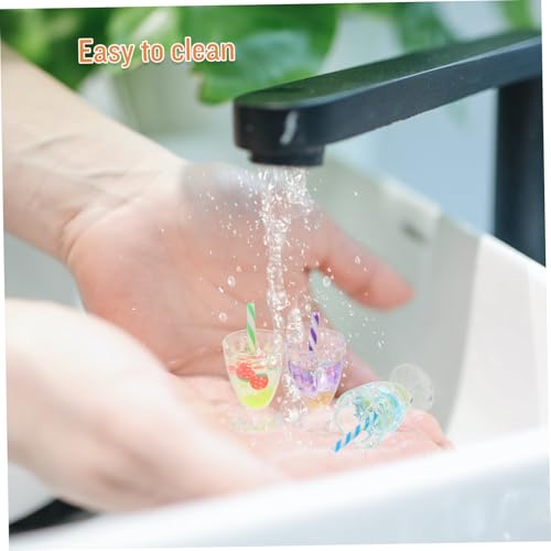 Supvox 6 Stück Teiliges Miniatur Puppenhaus Eiscreme Becher Langlebige Harzmodelle mit Nachtlicht Funktion Vielseitige Miniatur Dekoration für DIY Küche und Puppenhaus Wiederverwendbar von Supvox