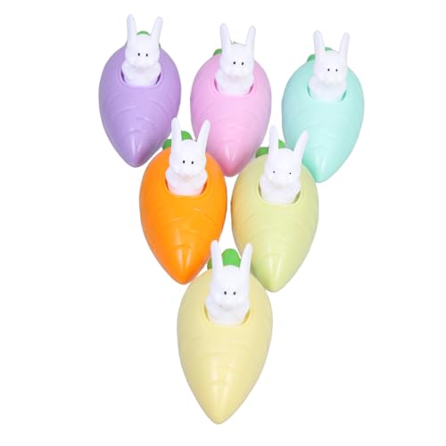 Supvox 6 Stück Teiliges Ostern Aufziehspielzeug mit Karotten Design Bunte Mini Rückziehautos für Langlebige Friktionsfahrzeuge als Osterkorb Füller und Party Mitgebsel von Supvox