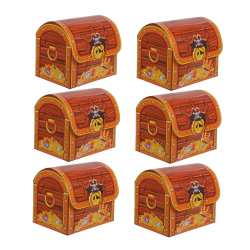 Supvox 6 Stück Teiliges Piraten Schatzkisten Geschenkboxen mit Deckel Leere Süßigkeitenverpackung Praktische Goodie Boxen für Geburtstags und Halloween Partys für Mädchen und Jungen Supvox 6 Stück Teiliges Piraten Schatzkisten Geschenkboxen mit Deckel Leere Süßigkeitenverpackung Praktische Goodie Boxen für Geburtstags und Halloween Partys für Mädchen und Jungen von Supvox