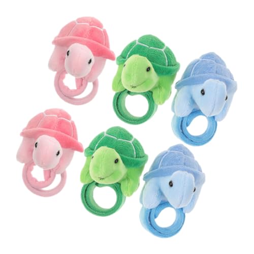 Supvox 6 Stück Teiliges Plüsch Tier Slap Wristbands Weiche Schildkröten Snap Armbänder Dekorative Party Toys Glatte Kanten Robust und Sicher für Kindergeburtstag und Alltag von Supvox