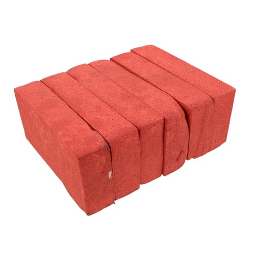 Supvox 6 Stück Teiliges Roter Schaumstoffziegel Realistische Miniatur-bausteine für Theater Filmrequisiten Handbrechbare Dekoration für Magiertricks Halloween und Comedy-auftritte von Supvox