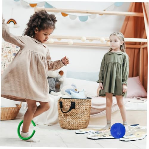 Supvox 6 Stück Teiliges Skip Ball mit Fußschlaufe Bunter Sprungball für Drinnen und Draußen Interaktives Fitnessspielzeug zur Koordinationsförderung und Aktivem Hüpftraining von Supvox