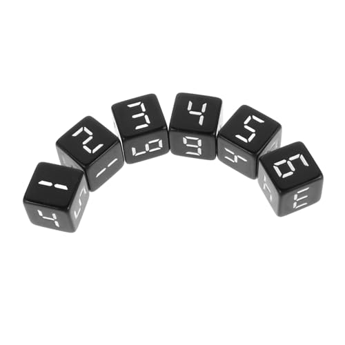Supvox 6 Stück Teiliges Würfelset aus Harz für Brettspiele Spielwürfel für Partys und Mathematikunterricht für Familienunterhaltung und Lernspiele von Supvox