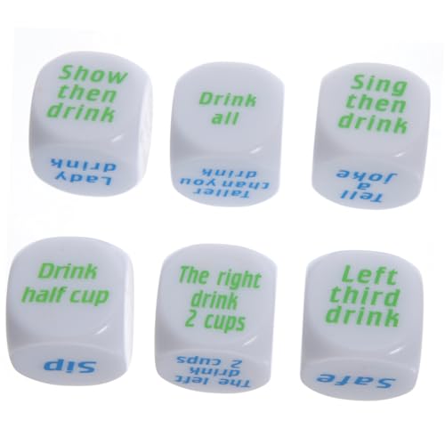 Supvox 6 Stück Trinkwürfler Set Für Junggesellinnenparty Erwachsene Kreativ Erhalten Klein Lustig Spielwürfel Würfel Trinken Unterhaltungswürfel Brettspiele Trinken Acryl Supvox 6 Stück Trinkwürfler Set Für Junggesellinnenparty Erwachsene Kreativ Erhalten Klein Lustig Spielwürfel Würfel Trinken Unterhaltungswürfel Brettspiele Trinken Acryl von Supvox