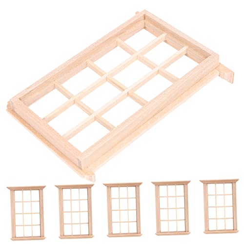 Supvox 6 Stück Unbemalt DIY Bastelset Mini Haus Fenster Dekoration für Sammler Supvox 6 Stück Unbemalt DIY Bastelset Mini Haus Fenster Dekoration für Sammler von Supvox