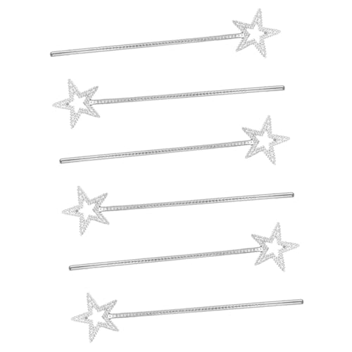 Supvox 6 Stück Zauberstab Party Zubehör enthalten dekorativer Feenstab dekorative Hexenstäbe Cosplay-Gefälligkeiten-Stick sternförmiger Feenstock Sternenstab Plastik von Supvox