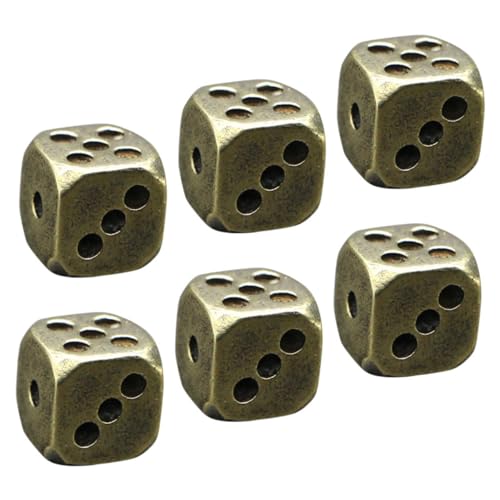 Supvox 6 Stück kleine Würfelstütze Party Spiel Festival Würfel Karneval Würfel Stabwürfel Prop Halloween-Würfel Retro-Kupferwürfel ästhetische Würfelstütze Messing Supvox 6 Stück kleine Würfelstütze Party Spiel Festival Würfel Karneval Würfel Stabwürfel Prop Halloween-Würfel Retro-Kupferwürfel ästhetische Würfelstütze Messing von Supvox