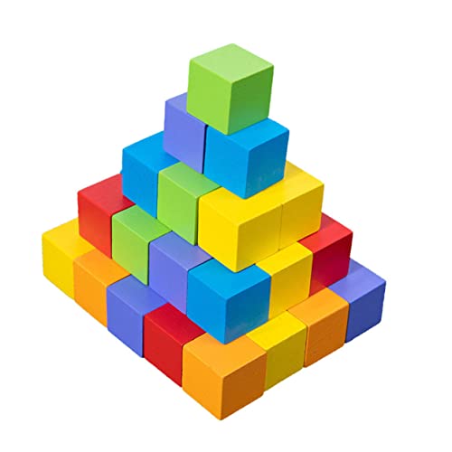 Supvox 60 Stück Bausteine ​​lehrmittel Bauspielzeug Intelligenzspielzeug Stapeln Pädagogisches Kleinkindspielzeug Geometrie Bausteine Bildungsbausteine Hölzern von Supvox