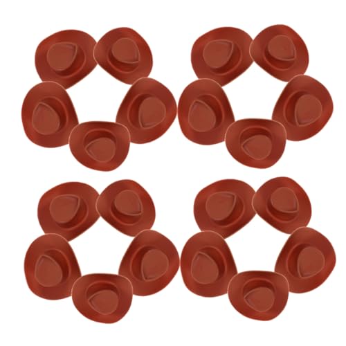 Supvox 60 Stück Teiliges Mini Western Cowboy Hüte Leichte Miniatur Filzhüte für Mädchen Vielseitige Partydekoration und Puppenzubehör Tragbare Bastelhüte mit Niedlichem Western Design von Supvox