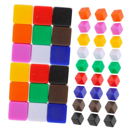 Supvox 60 Stück Würfel aus Acryl Leere Würfelwürfel Acryl Würfel Partywürfel trocken abwischbare Würfel Leere würfel selber Machen Leere Würfelblöcke Partyzubehör von Supvox