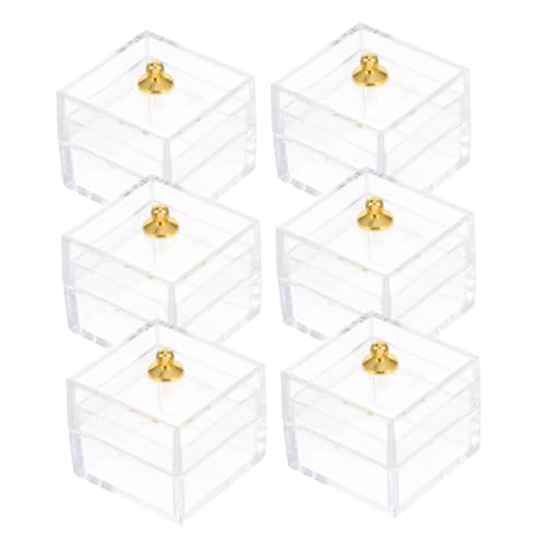 Supvox 6Stücke Aufbewahrungsboxen Transparente Behälter für Puppenhaus Kleine Wohnaccessoires zur Dekoration für Minibücher und Skulpturen Langlebig Supvox 6Stücke Aufbewahrungsboxen Transparente Behälter für Puppenhaus Kleine Wohnaccessoires zur Dekoration für Minibücher und Skulpturen Langlebig von Supvox
