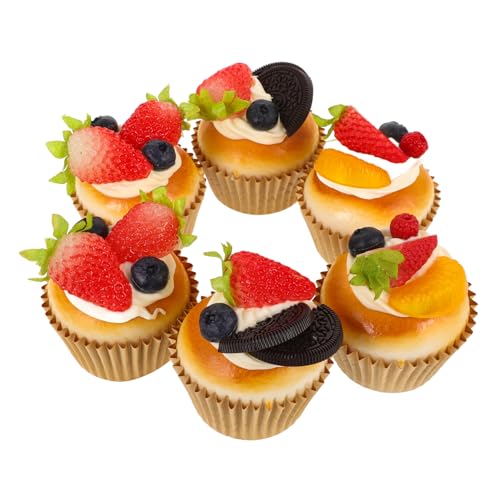 Supvox 6Stücke Gefälschte Cupcake Modelle Realistische Dekoration Aus Hochwertigem PU Material Für Fotografie Heimdekoration Und Party Dekoration Requisiten Supvox 6Stücke Gefälschte Cupcake Modelle Realistische Dekoration Aus Hochwertigem PU Material Für Fotografie Heimdekoration Und Party Dekoration Requisiten von Supvox