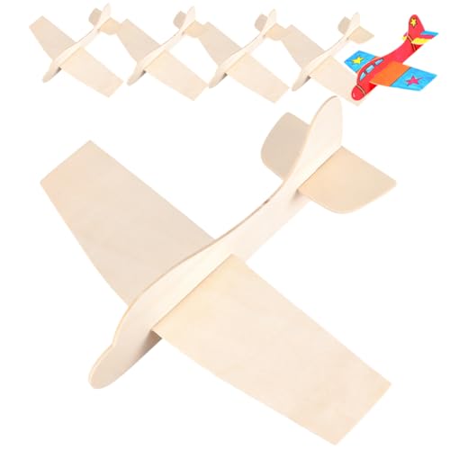 Supvox 6Stücke Holzflugzeug Modell Zum Basteln DIY Holzflugzeuge Für Kreatives Malerei Geschenkidee Für Jungen Und Handwerk Und Spielspaß von Supvox