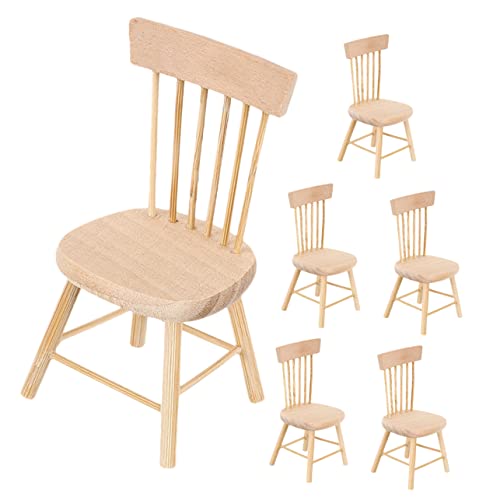 Supvox 6Stücke Holzstuhl Für Puppenhaus Deko Möbel Für Kinderzimmer Hochwertiges Puppenhaus Zubehör Für Kreative Spielwelten Und Realistische Szenen Supvox 6Stücke Holzstuhl Für Puppenhaus Deko Möbel Für Kinderzimmer Hochwertiges Puppenhaus Zubehör Für Kreative Spielwelten Und Realistische Szenen von Supvox