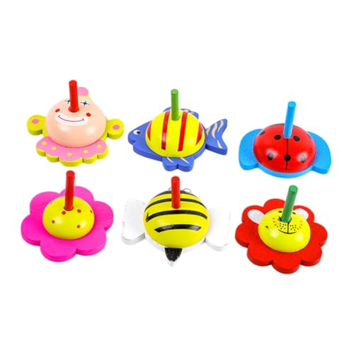 Supvox 6Stücke Teiliges Cartoon Holz Kreiselspielzeug Farbenfrohes Interaktives Gyroskop Geburtstagsgeschenk Und Tischspielzeug Für Geburtstagsparty Zubehör Supvox 6Stücke Teiliges Cartoon Holz Kreiselspielzeug Farbenfrohes Interaktives Gyroskop Geburtstagsgeschenk Und Tischspielzeug Für Geburtstagsparty Zubehör von Supvox