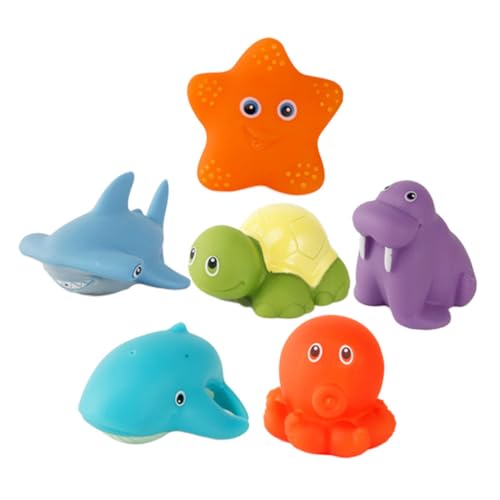 Supvox 6Stücke Teiliges Kleinkinder Badespielzeug Schwimmende Cartoon Tiere Mit Wärmeverfärbung Für Badewanne Und Pool Sicheres Und Unterhaltsames Wasserspielzeug Für Jungen von Supvox