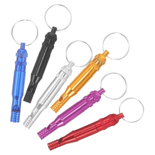 Supvox 6Stücke Teiliges Notfallpfeifen für Outdoor Aktivitäten Trillerpfeifen für Sport und Notfälle Tragbar mit Praktischem Anhängerloch Laut und Langlebig von Supvox