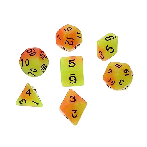 Supvox 7 Stück Gaming-Würfel-Requisiten Spiel kleine Würfel Brettspiel Würfel lustige Würfelspiel-Requisiten Würfel für Rollenspiele leuchtende Würfel Harz Green Supvox 7 Stück Gaming-Würfel-Requisiten Spiel kleine Würfel Brettspiel Würfel lustige Würfelspiel-Requisiten Würfel für Rollenspiele leuchtende Würfel Harz Green von Supvox