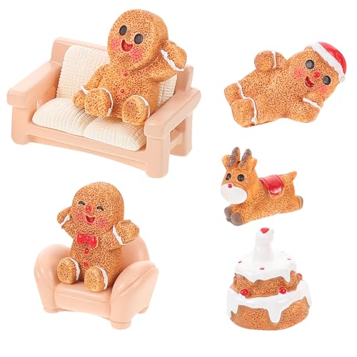 Supvox 7 Stück Miniatur Weihnachts Lebkuchenmann Figuren Mini Harz Lebkuchenmann Ornamente Zum Basteln Schneekugel Garten Puppenhaus Landschaft Supvox 7 Stück Miniatur Weihnachts Lebkuchenmann Figuren Mini Harz Lebkuchenmann Ornamente Zum Basteln Schneekugel Garten Puppenhaus Landschaft von Supvox