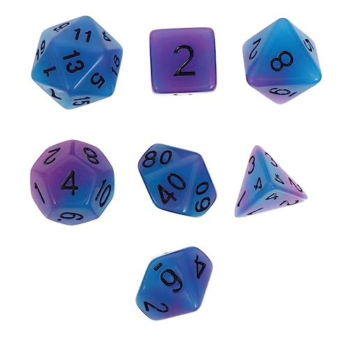 Supvox 7 Stück Polyedrische Würfel Mehrseitige Spielwürfel Gaming-würfel-Requisiten Unterhaltungswürfel Brettspiel Würfel Leuchtende Würfel Kreative Spielwürfel Blue Harz Supvox 7 Stück Polyedrische Würfel Mehrseitige Spielwürfel Gaming-würfel-Requisiten Unterhaltungswürfel Brettspiel Würfel Leuchtende Würfel Kreative Spielwürfel Blue Harz von Supvox