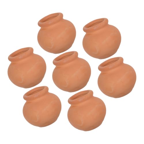 Supvox 7 Stück Saftiger Blumentopf mini blumentöpfe kleine blumentöpfe Mini Pflanzentopf Übertopf aus Terrakotta wachsen kleine Töpfe für Pflanzen Blumentöpfe für Zimmerpflanzen Ton Brown von Supvox
