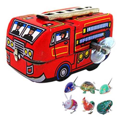Supvox 7 Stück Teiliges Vintage Blechspielzeug Aufziehfiguren aus Langlebige Mechanische Retro Wind Up Toys für Kinderparty Dekoratives Nostalgisches Sammlermodell von Supvox
