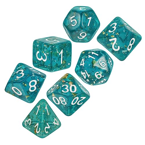 Supvox 7 Stück Transparente Würfel Spiel Würfel Partywürfel aus Acryl Würfel lustige Würfelspiel-Requisiten Partyzubehör Pub- Spielwürfel Blue von Supvox