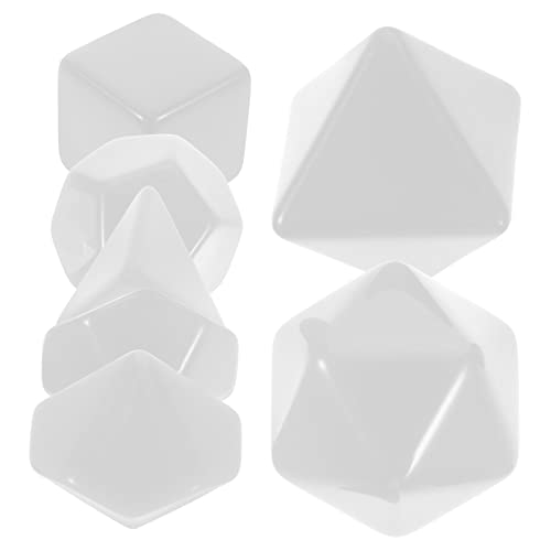 Supvox 7 Teiliges Würfelset DIY Zubehör Mehrseitige Würfel Blanko Würfel Blanko Spielwürfel Würfelherstellungszubehör Brettspielwürfel Würfelspiel Requisiten Party von Supvox
