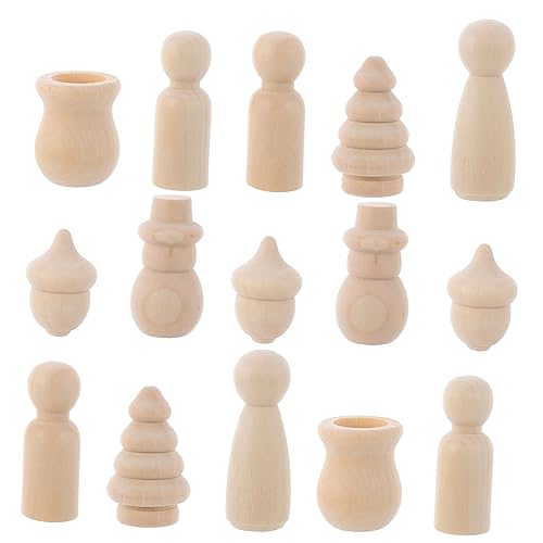 Supvox 70 Stücke Puppet Set Für Kleinkind Puppen Farbe DIY Figur Puppet von Supvox