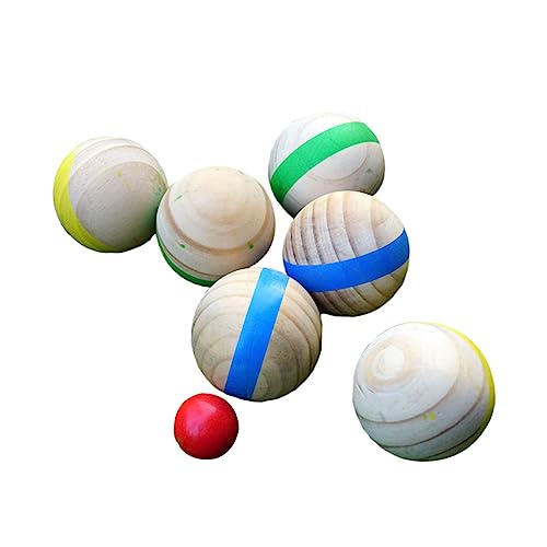 Supvox 7-teiliges Boccia-Set Aus Massivholz – Strand-Set Für Kinder Und Erwachsene Französisches Spiel Robuster Und Sicherer Outdoor-Sport von Supvox