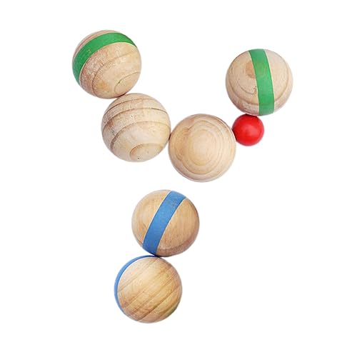 Supvox 7St Schalen aus Massivholz Kinderspielzeug Freizeitbälle für den Außenbereich rollende Bälle Sportbälle Spielzeuge Kinderbälle Spielzeug für draußen Französisch den Ball Rollen von Supvox