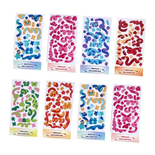 Supvox 8 Blatt Foto dekorative Aufkleber Blumen-Scrapbook-Aufkleber entzückende Fotoaufkleber Bastelaufkleber Scrapbooking-Aufkleber Aufkleber Sammelalbum PVC Zufällige Farbe Supvox 8 Blatt Foto dekorative Aufkleber Blumen-Scrapbook-Aufkleber entzückende Fotoaufkleber Bastelaufkleber Scrapbooking-Aufkleber Aufkleber Sammelalbum PVC Zufällige Farbe von Supvox