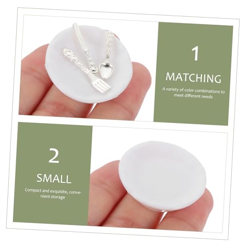 Supvox 8 Sätze Teiliges Mini Geschirr mit Klassischen Messer Gabel Löffel Miniatur Küchenaccessoires für Puppenhaus Dekoration und Fotorequisiten Leicht Tragbar Vielseitig Einsetzbar für von Supvox
