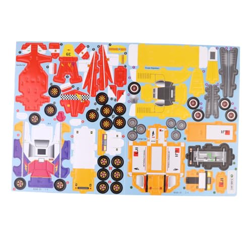 Supvox 8 Stück 3D -Puzzle -Autopapierform Papierpuzzles für 3D-Rätsel Papierpuzzlespielzeug Papierpuzzles für Jungen von Supvox