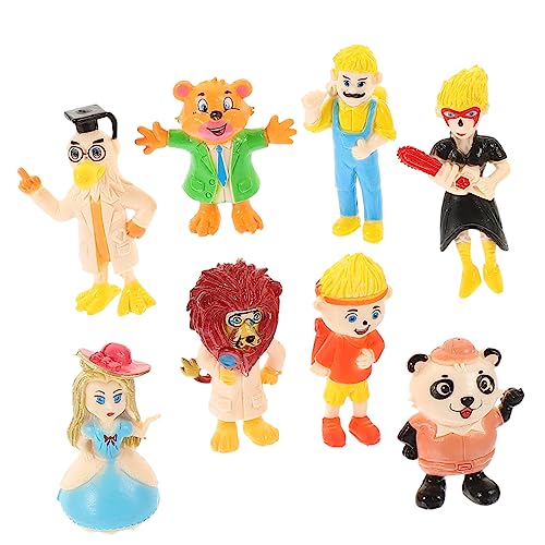Supvox 8 Stück Animal Doll Ornamente Puppenhaus klein Menschen Tierpuppenstatue Dekorationen Party kinderspielzeug Mini-Tierfiguren Mini -Tierfiguren Nette Tierfiguren Mini -Figur PVC von Supvox