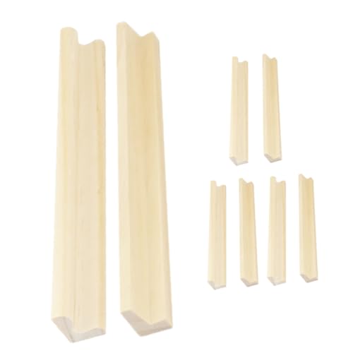 Supvox 8 Stück Holz Domino Halter Stabile Natürliche Holz Display Basis Vielseitig Einsetzbar DIY Ständer für Domino Zubehör Elegantes Design für Tischdekoration von Supvox