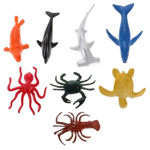 Supvox 8 Stück Meerestiermodelle Meerestierspielzeug Ozeantierspielzeug Mini Meerestierfiguren Kleine Meerestierfiguren Mini Tierfiguren Meerestierfiguren Meeresfiguren Aus Kunststoff von Supvox