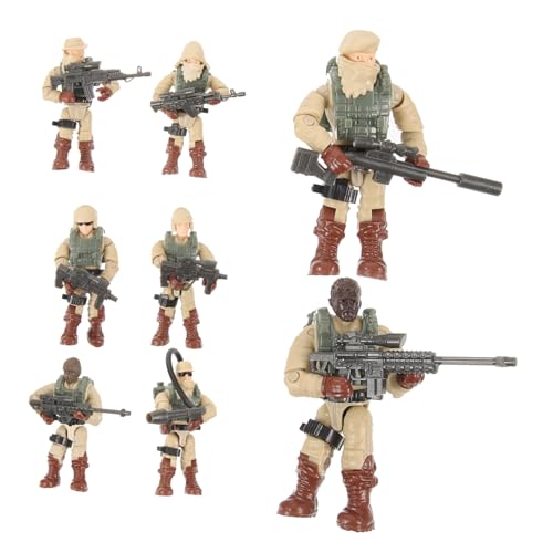 Supvox 8 Stück Miniatur Soldaten Figuren Teiliges DIY Modell für Rollenspiele Militärische Dekoration Sandtisch Modelle Detailreiche Miniaturfiguren für Sammler von Supvox