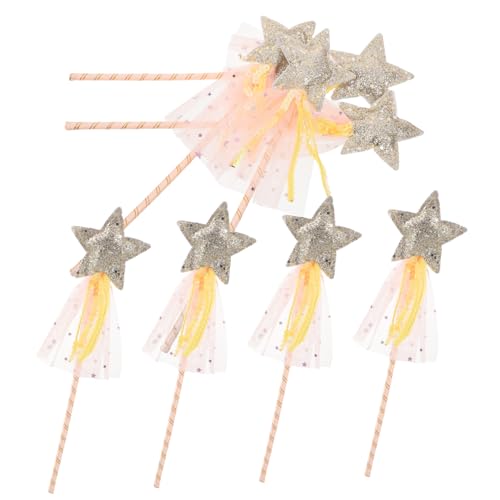 Supvox 8 Stück Prinzessinnen Zauberstäbe für Mädchen Feen Dress Up Stick für Rollenspiele Geburtstagsfeiern und Bühnenaufführungen von Supvox