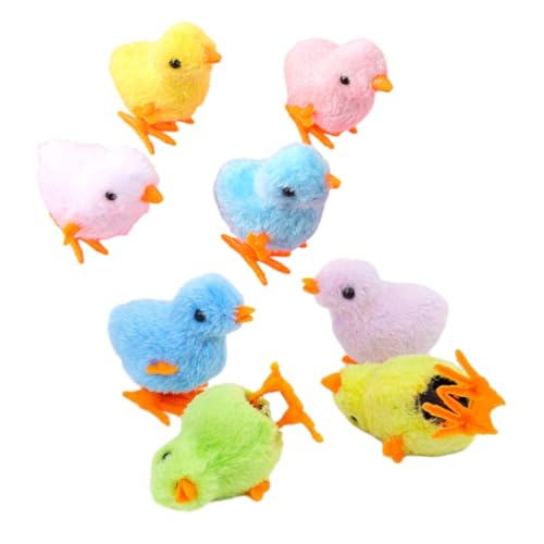 Supvox 8 Stück Teiliges Aufziehspielzeug Küken Plüsch Hüpft Lustiges Huhn für Junge Mädchen und Kleine Haustiere Sicheres Material Kompakt und Einfach zu Zufällige Farben Zufällige Farbe von Supvox