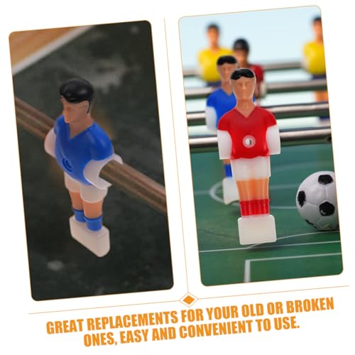 Supvox 8 Stück Teiliges Ersatzspieler Figuren aus Harz Robuste Kicker Puppen in Rot und Blau Präzise Spielfiguren für Fußballtisch Zubehör Langlebige Foosball Athleten Ersatzteile von Supvox