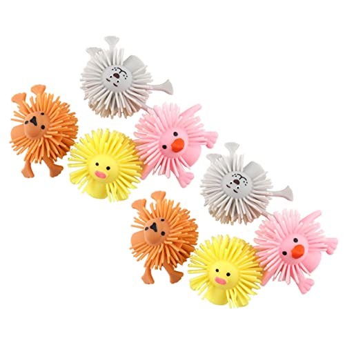 Supvox 8 Stück Teiliges Fingerpuppen Set aus TPR Lustige Tier Fingerpuppen für Weiches und Leichtes für Rollenspiele und Kreative Eltern Interaktionen Zufällige Farben und Designs von Supvox